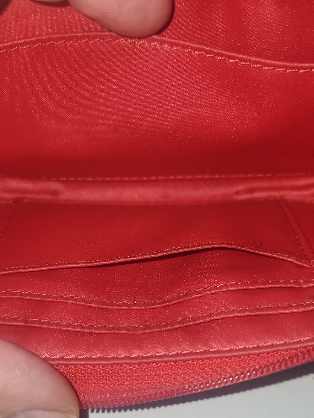Coach Signature Canvas Wristlet in Tan and coral Pink - Picture 7 of 13